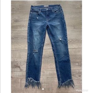 Free people great heights frayed skinny jeans